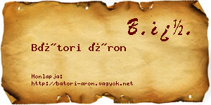 Bátori Áron névjegykártya